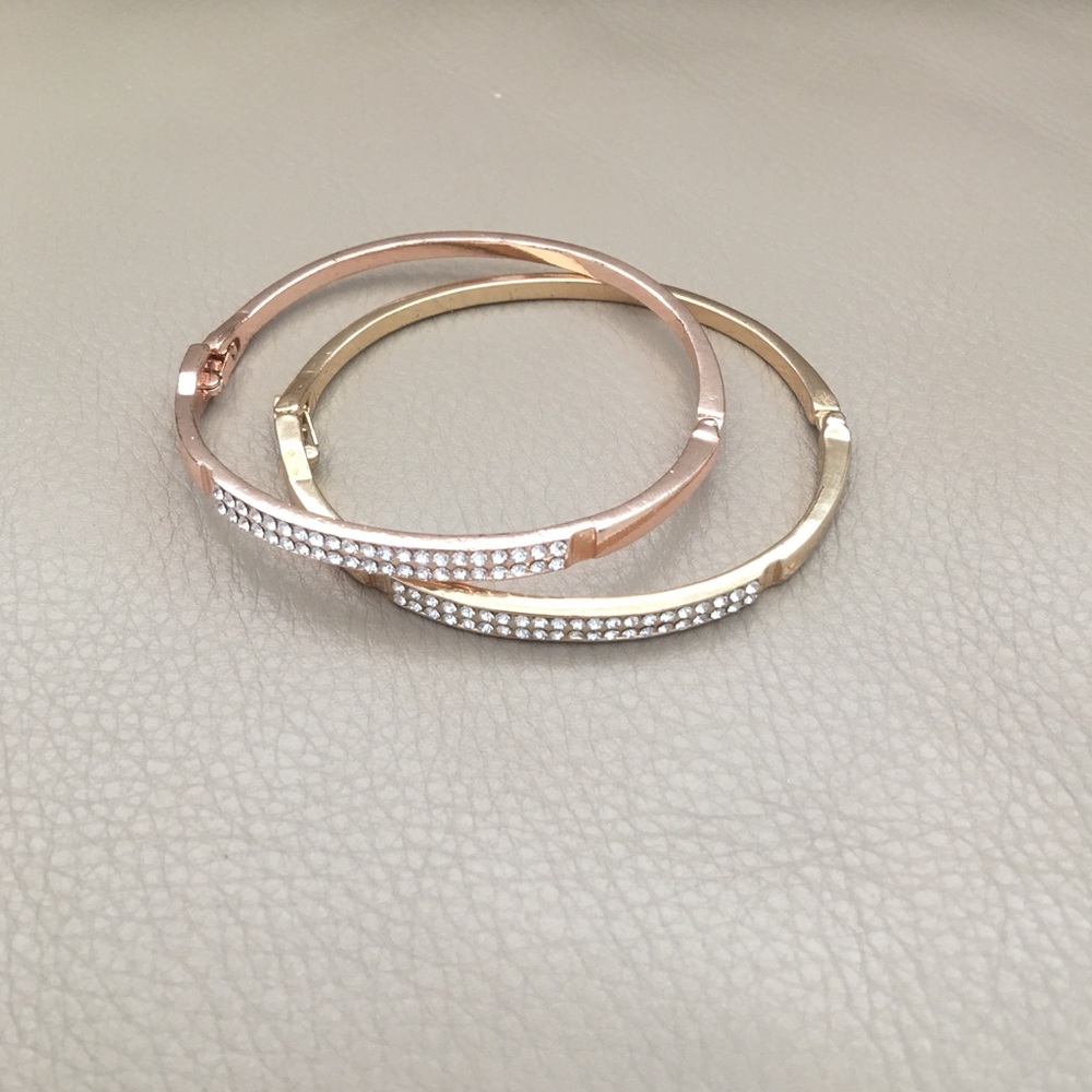 Two bracelet as bundle - rose gold & golden color